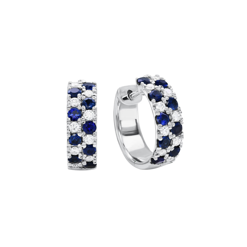 Vivienne 18ct White Gold Australian Blue Sapphire Earrings - Matthews Jewellers