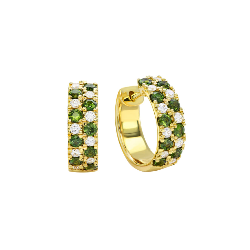Vivienne 18ct Yellow Gold Australian Green Sapphire Earrings - Matthews Jewellers