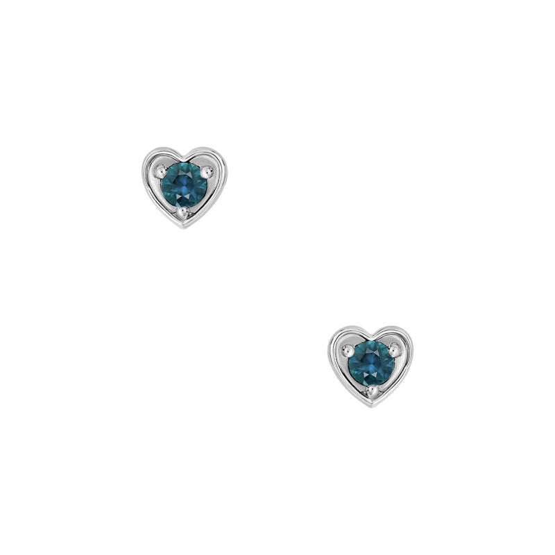 Peigi 9ct White Gold Australian Teal Sapphire Earrings - Matthews Jewellers