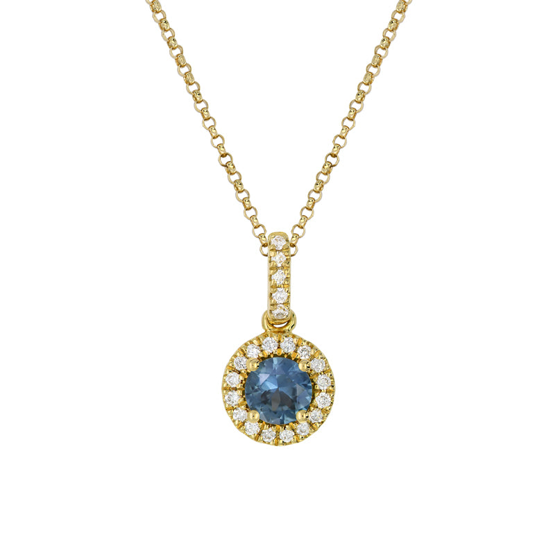 Clarissa 18ct Yellow Gold Australian Blue Sapphire Necklace - Matthews Jewellers