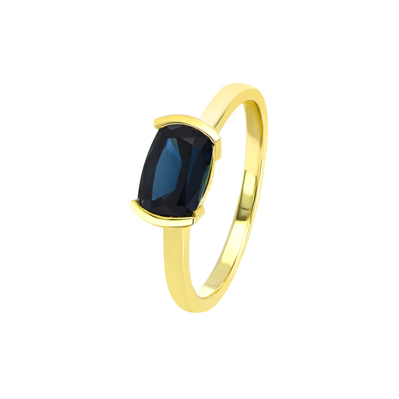 Daenerys 9ct Yellow Gold Australian Blue Sapphire Ring - Matthews Jewellers