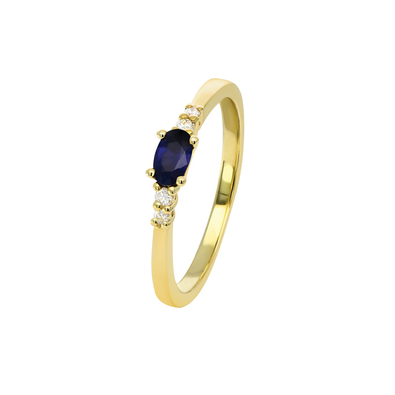 Emiliana 18ct Yellow Gold Australian Blue Sapphire Ring - Matthews Jewellers