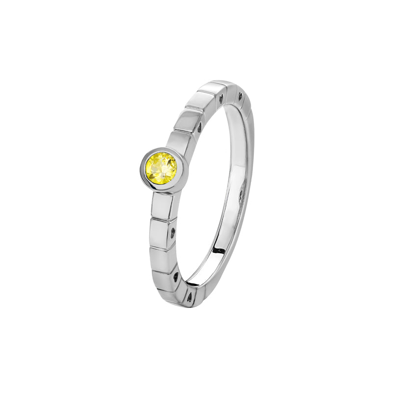 Summer 9ct White Gold Australian Yellow Sapphire Ring - Matthews Jewellers