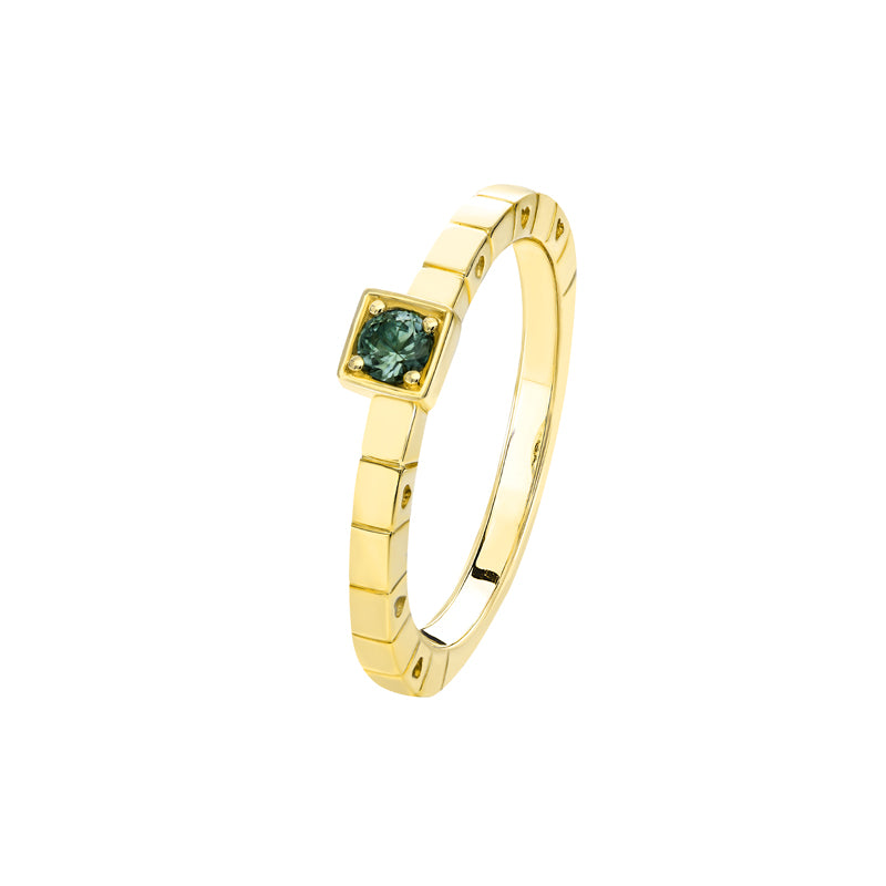 Yves 9ct Yellow Gold Australian Green Sapphire Ring - Matthews Jewellers