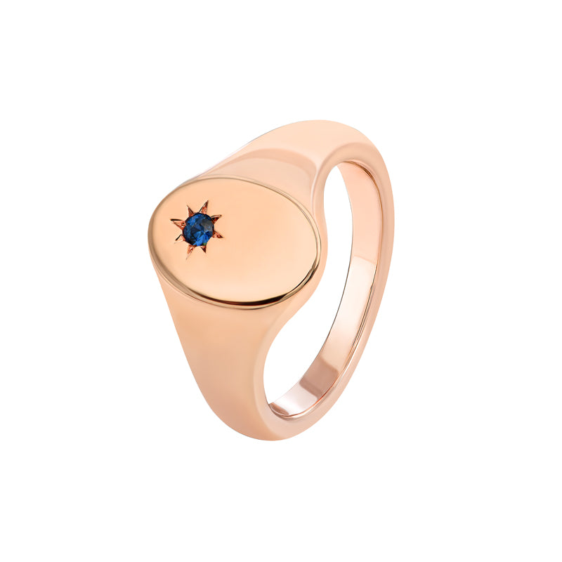 Darkan 9ct Rose Gold Australian Blue Sapphire Ring - Matthews Jewellers