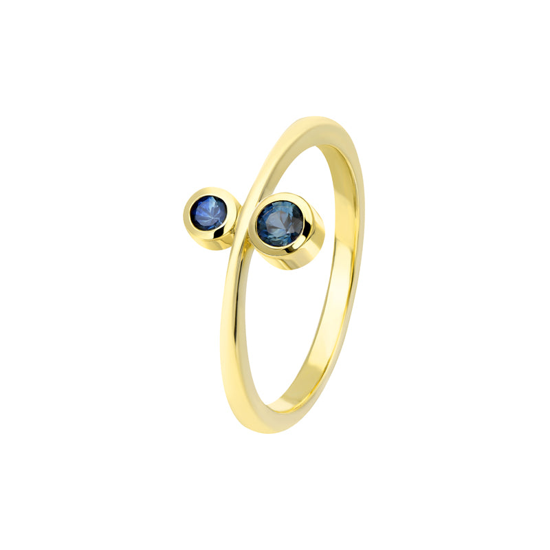 Elodie 9ct Yellow Gold Australian Blue Sapphire Ring - Matthews Jewellers
