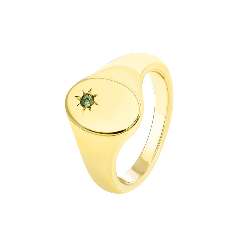Darkan 9ct Yellow Gold Australian Green Sapphire Ring - Matthews Jewellers