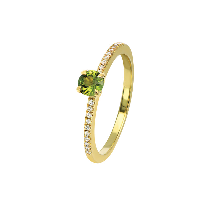 Noel 18ct Yellow Gold Australian Green Sapphire Ring - Matthews Jewellers