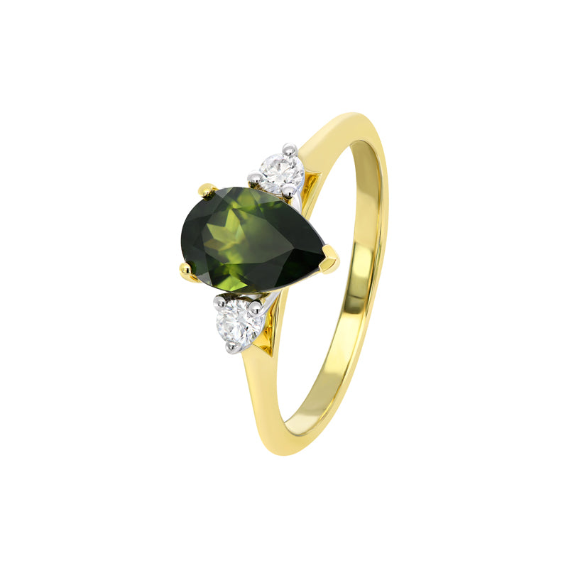 Endota 18ct White & Yellow Gold Australian Green Sapphire Ring - Matthews Jewellers