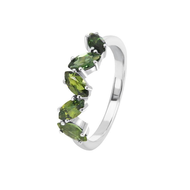 Matilda 9ct White Gold Australian Green Sapphire Ring - Matthews Jewellers