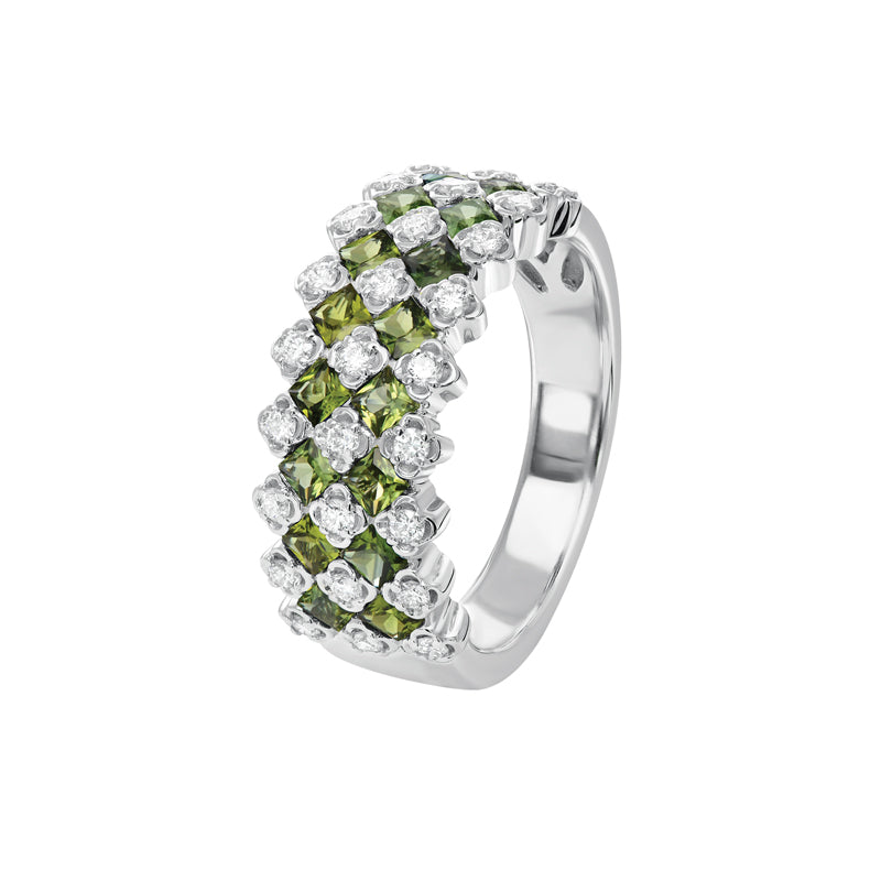 Nicolette 18ct White Gold Australian Green Sapphire Ring - Matthews Jewellers
