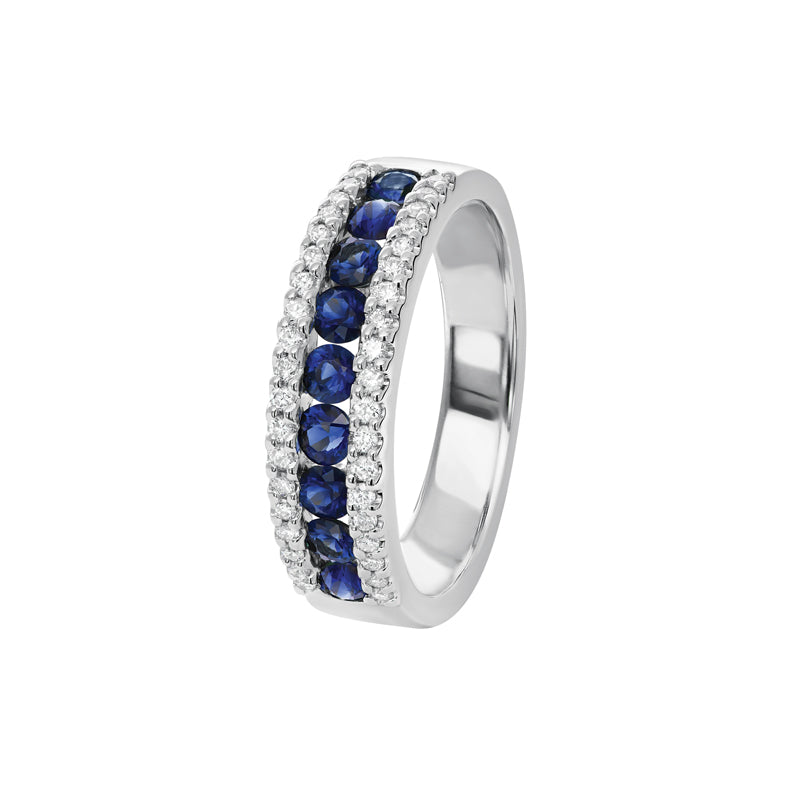 Mazarine 18ct White Gold Australian Blue Sapphire Ring - Matthews Jewellers