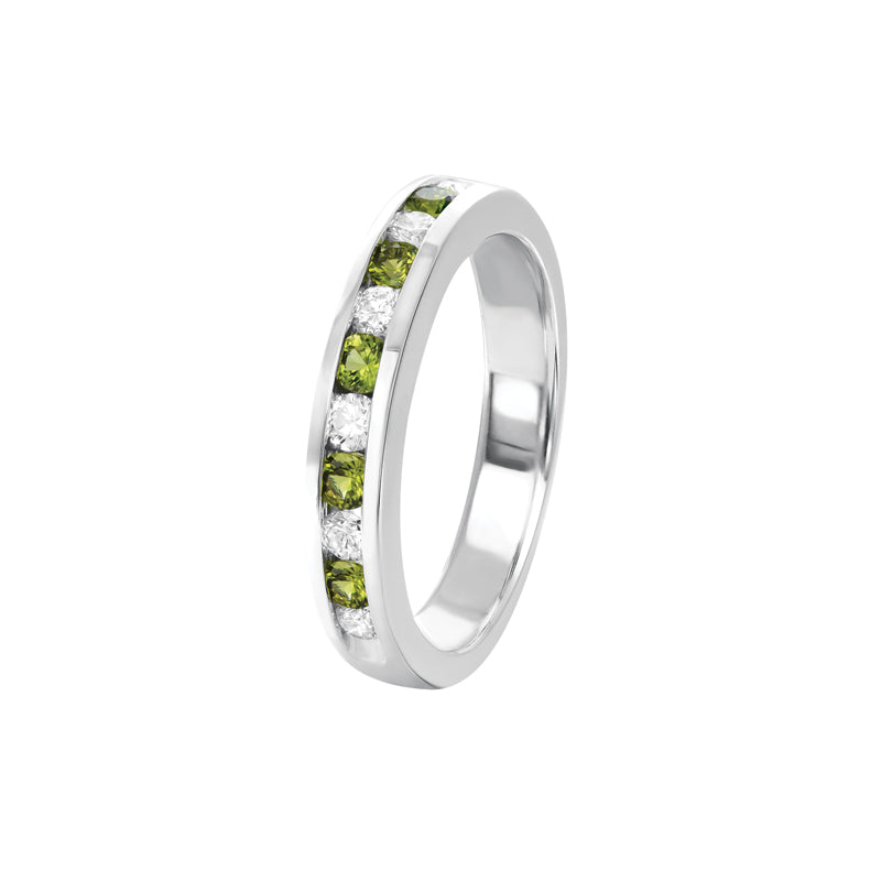 Catriana 18ct White Gold Australian Green Sapphire Ring - Matthews Jewellers
