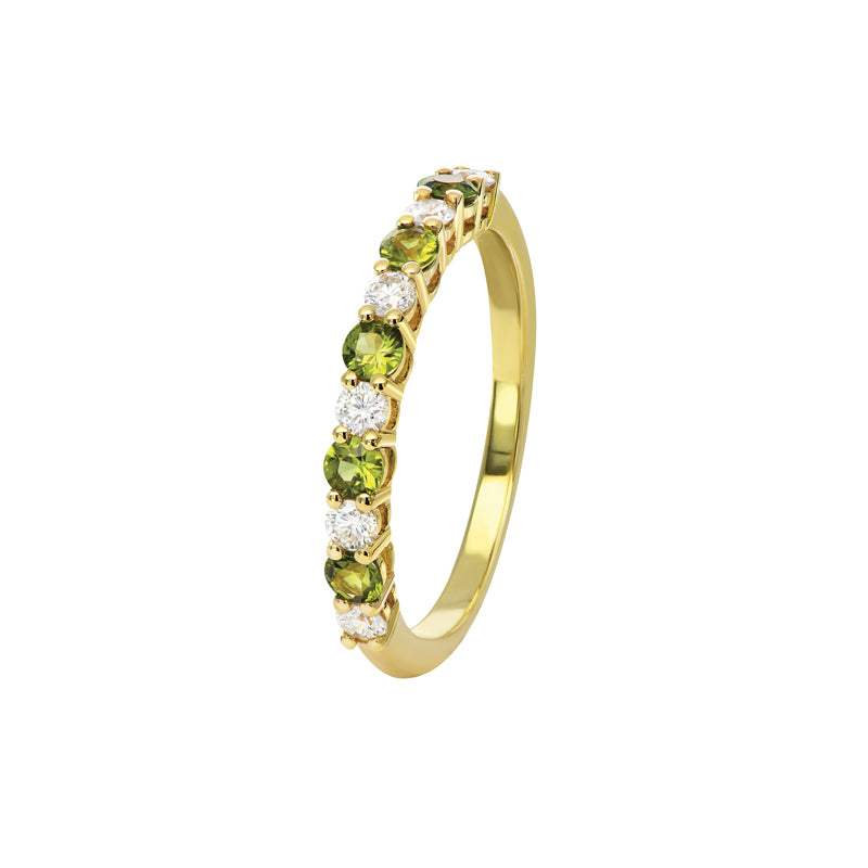 Natalia 18ct Yellow Gold Australian Green Sapphire Ring - Matthews Jewellers