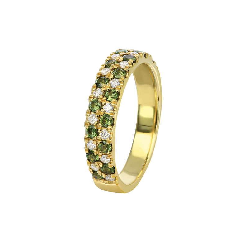 Vivienne 18ct Yellow Gold Australian Green Sapphire Ring - Matthews Jewellers
