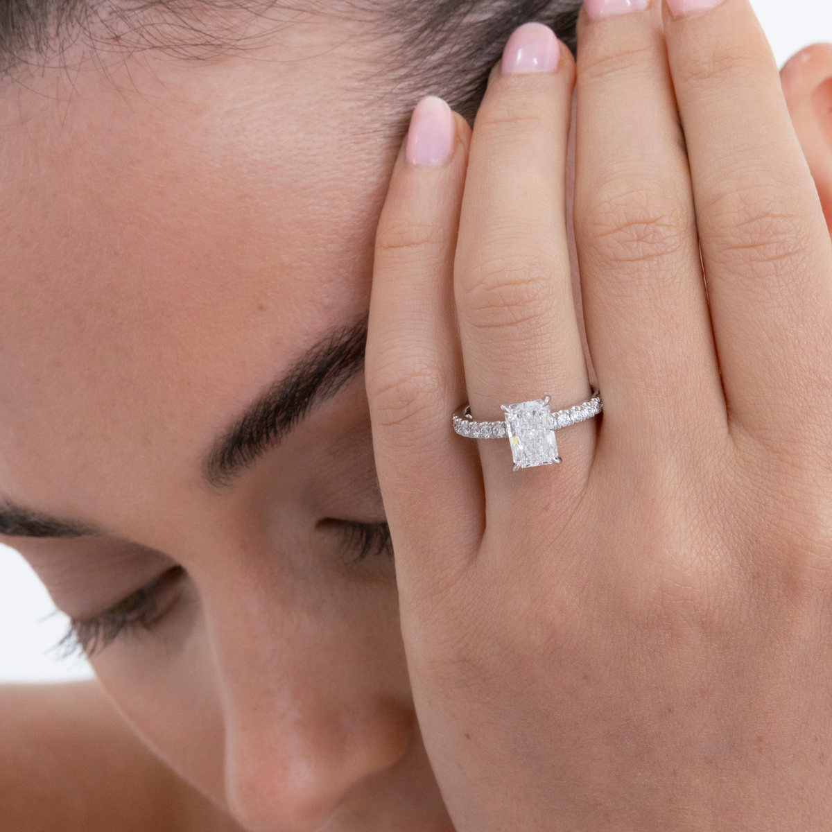 Pavé Sofia | Radiant Bezel Diamond Engagement Ring