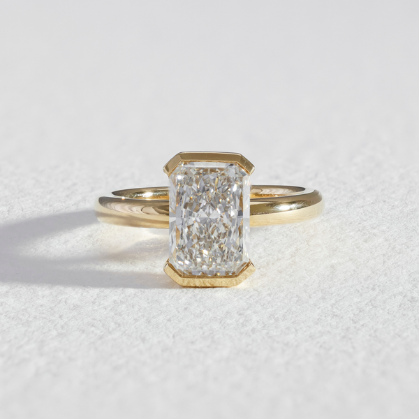 Half Bezel Sofia | Radiant Diamond Engagement Ring