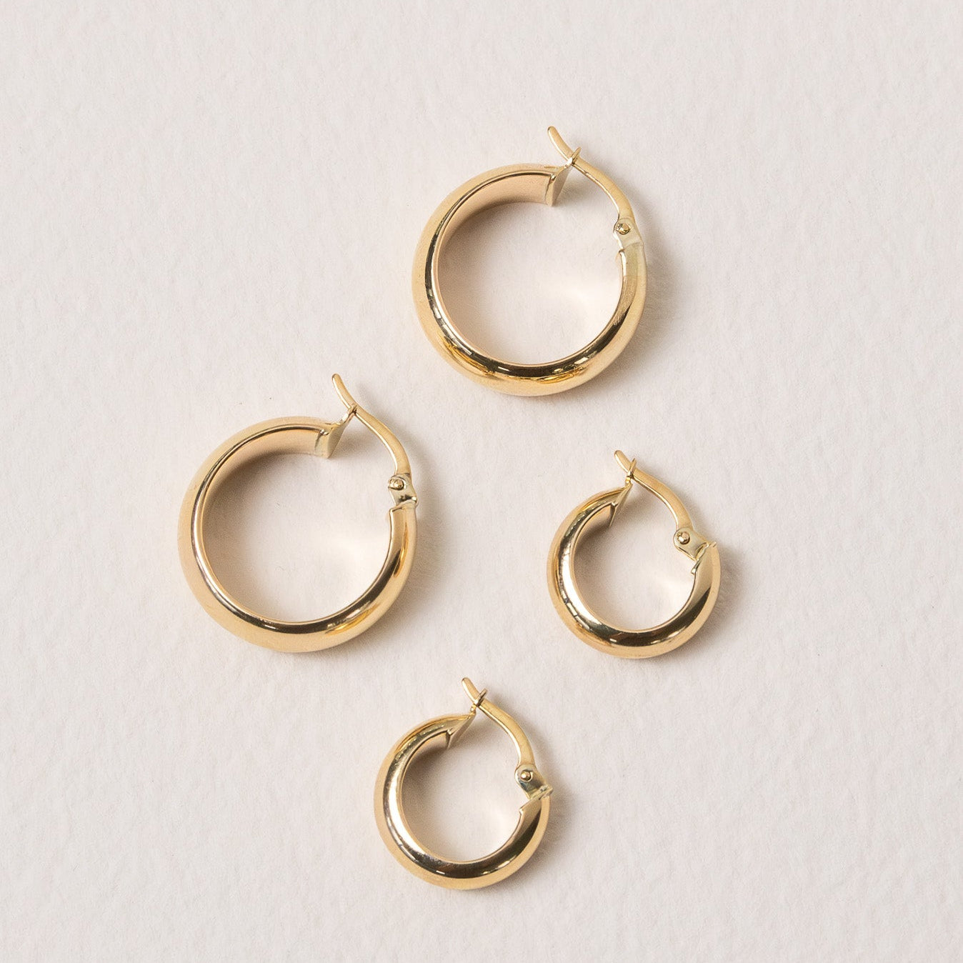 Gold Thick Hoop Earring