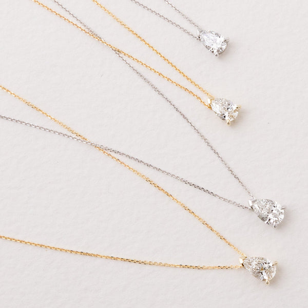 Pear Diamond Necklace