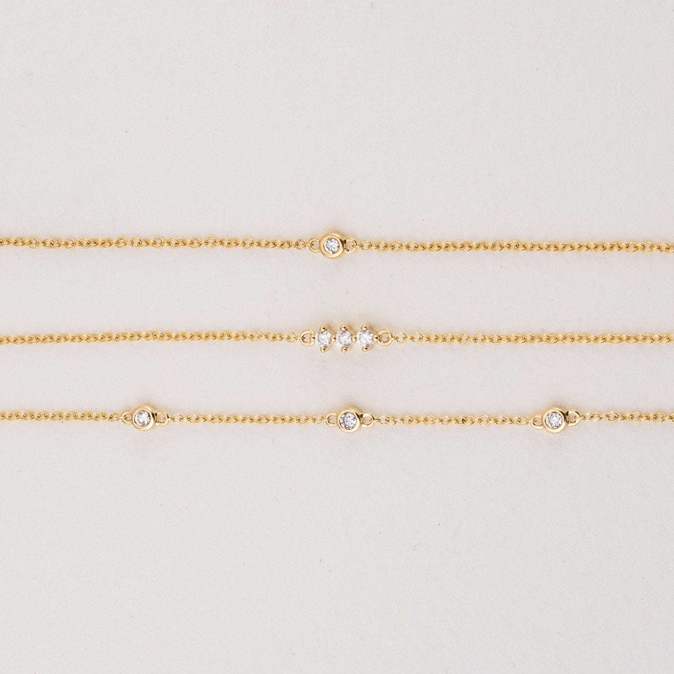 Single Bezel Round Diamond Bracelet