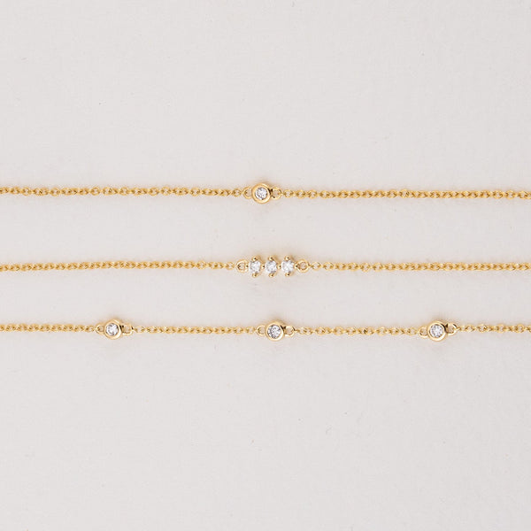 Single Bezel Round Diamond Bracelet