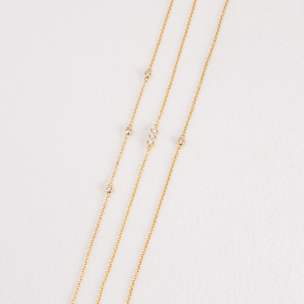 Triple Round Bezel Diamond Bracelet