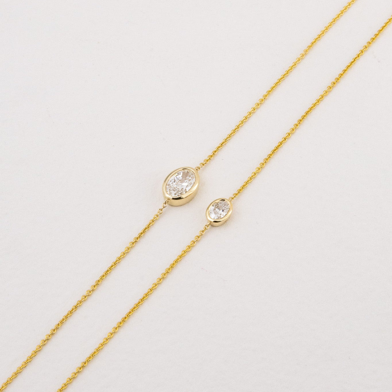 Oval Bezel Diamond Bracelet