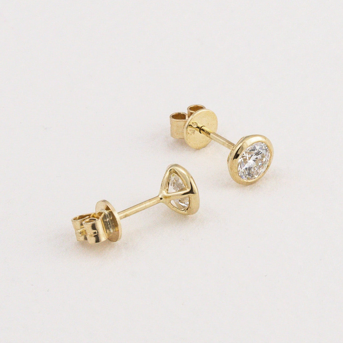 Bezel Diamond Studs | R2W