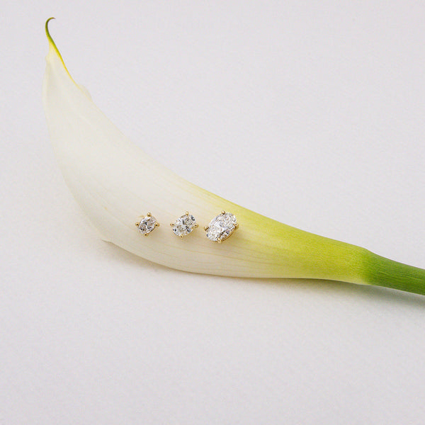 Oval Diamond Studs