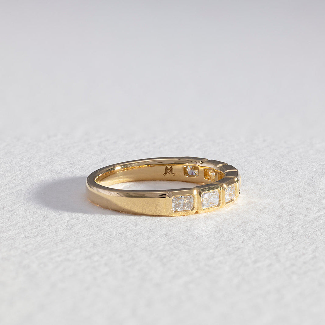 Matthews Jewellers Willa lab grown diamond radiant wedding band, handcrafted since 1957
