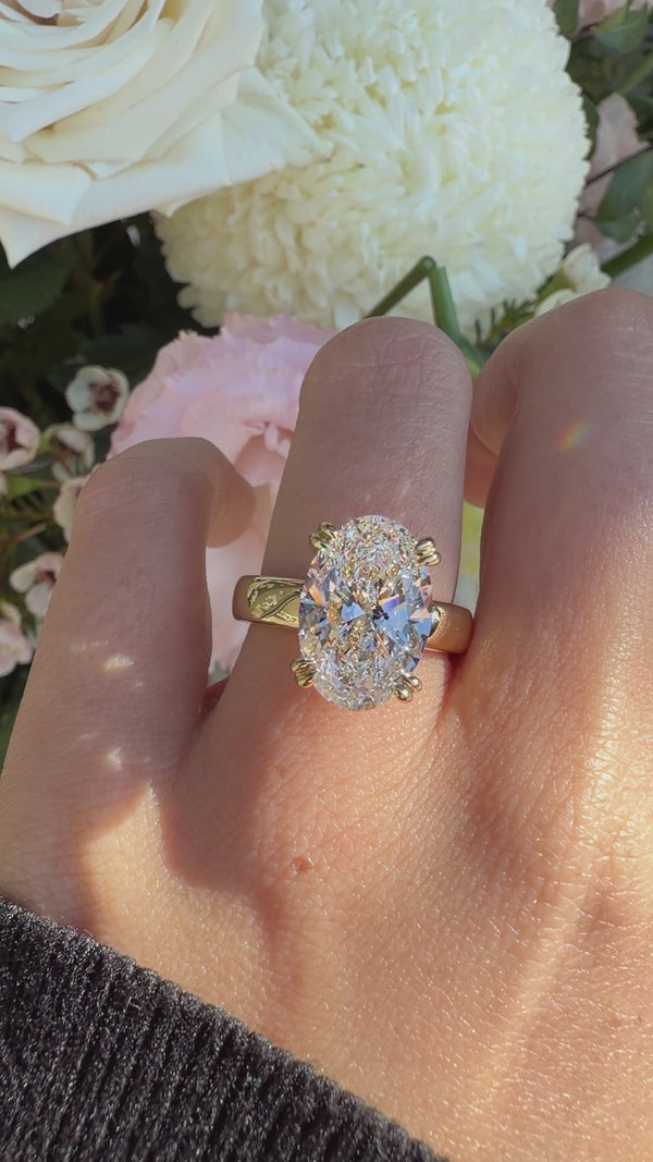 Elena | 5ct Oval Lab Diamond Engagement Ring