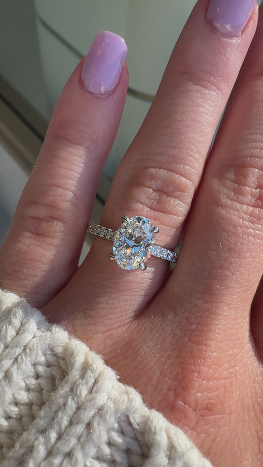Natural Helena | 2ct Oval Natural Diamond Engagement Ring
