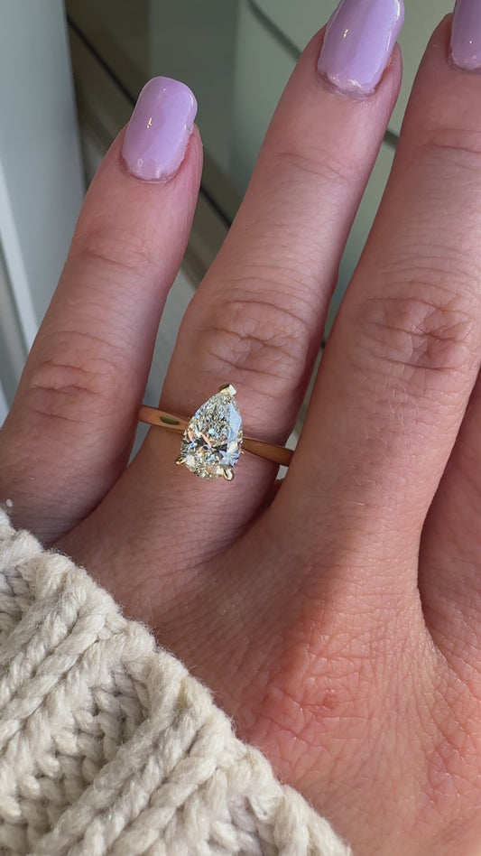 Natural Nora | 1.5ct Pear Natural Diamond Engagement Ring
