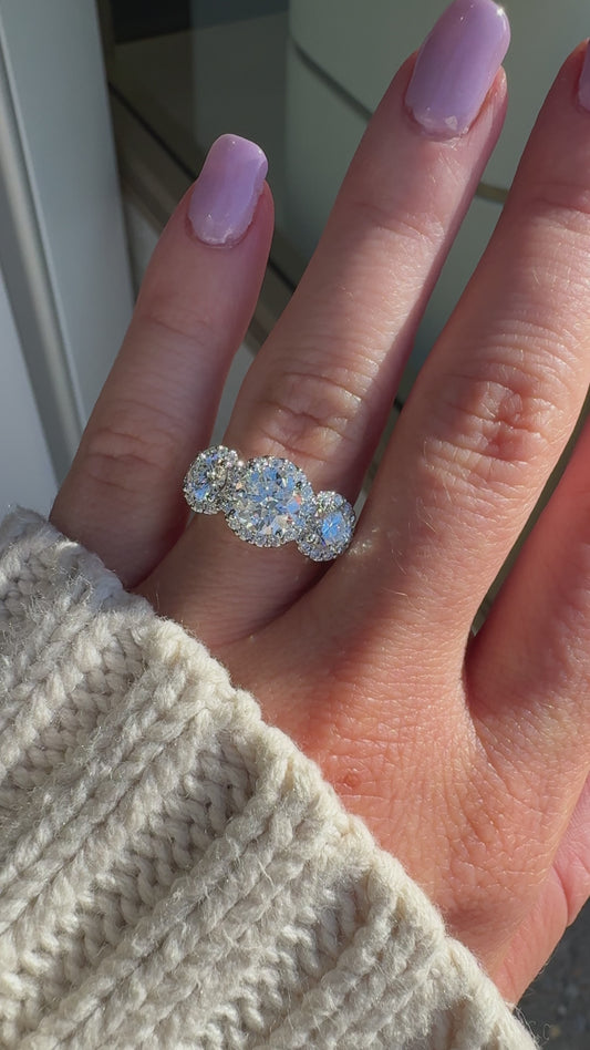 Natural Concetta | 2.8ct Round Natural Diamond Engagement Ring