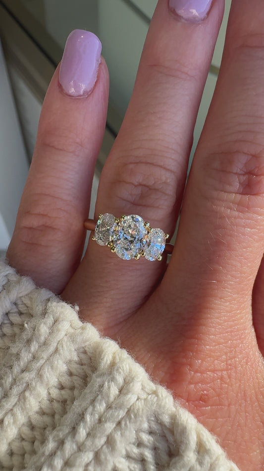 Natural Mia | 2ct Oval Natural Diamond Engagement Ring