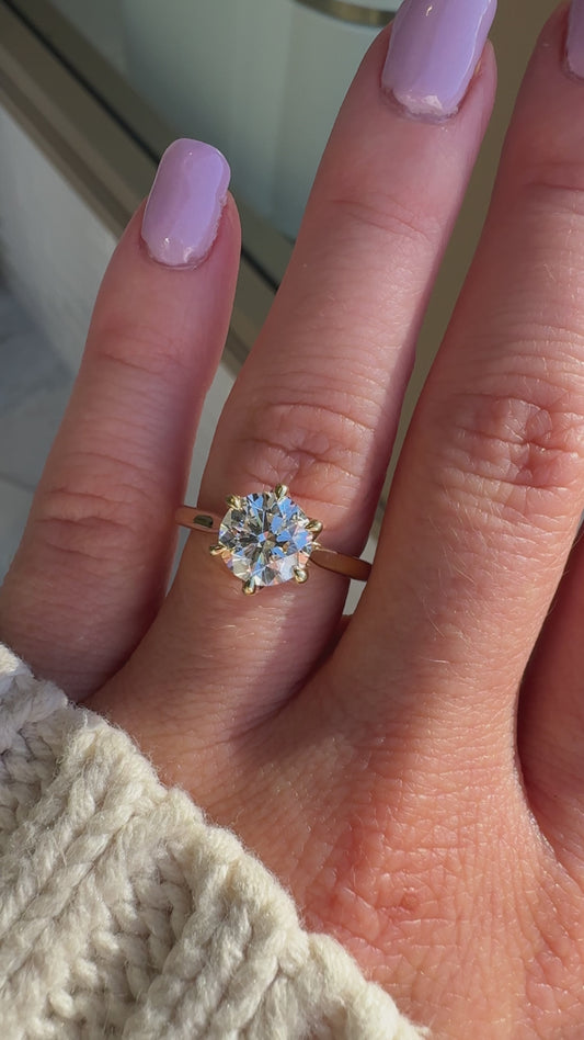 Natural Dawn | 2ct Round Natural Diamond Engagement Ring