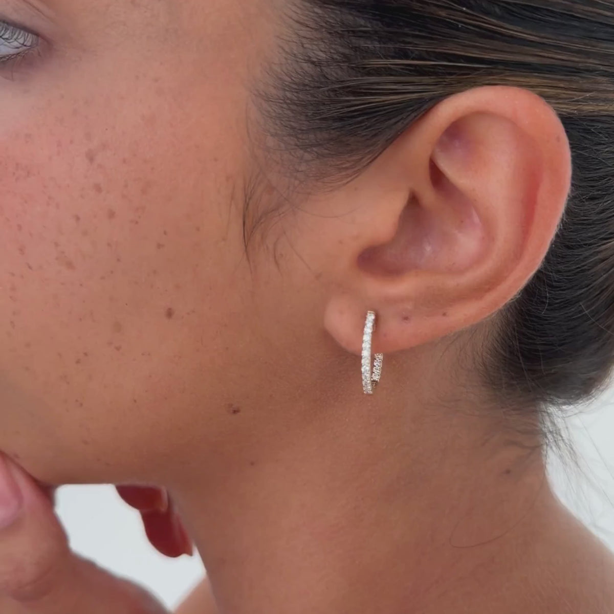 Inside Out Diamond Hoops