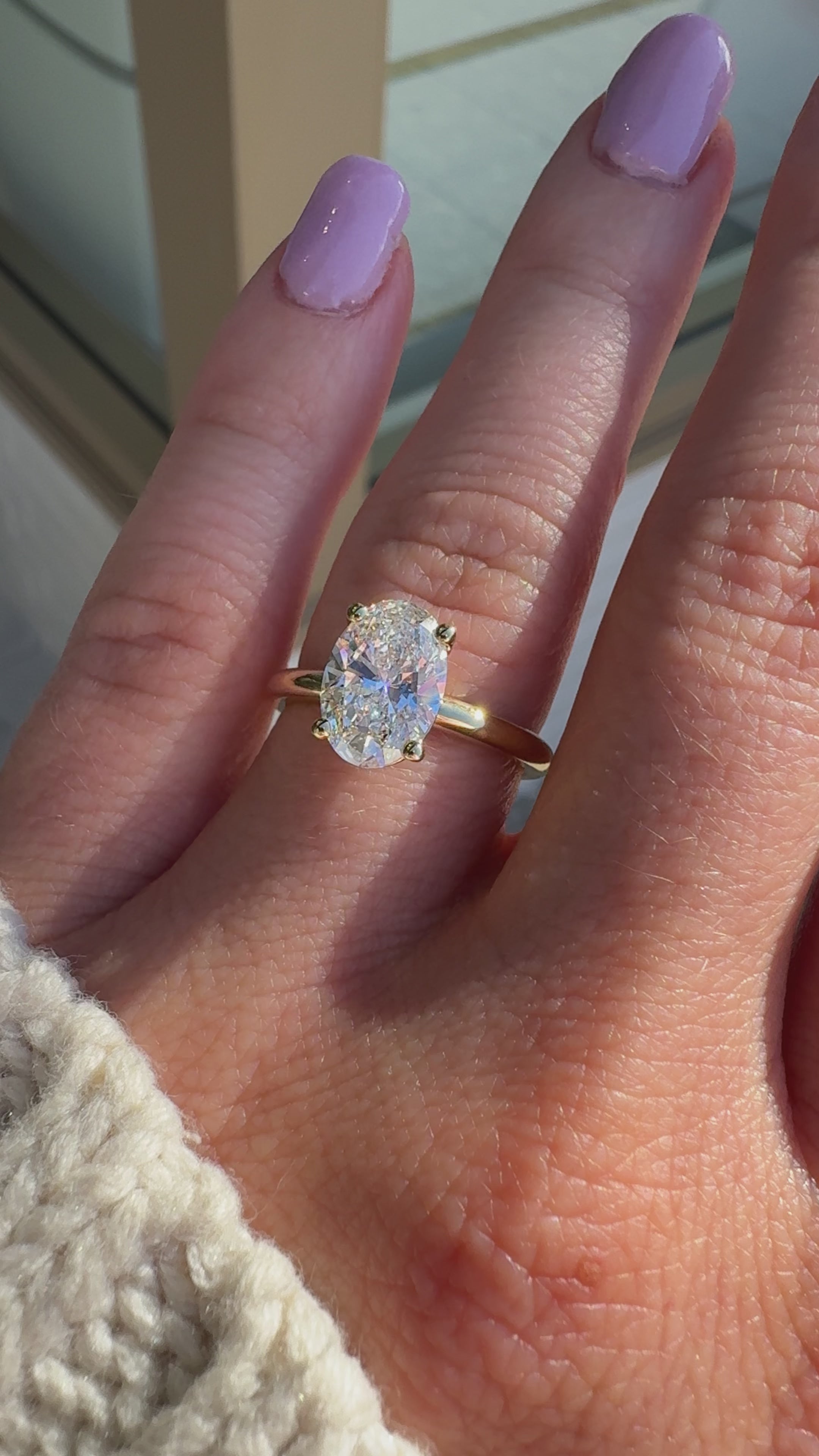 Helena 2.07ct oval lab-grown diamond engagement ring in 18k gold by Matthews Jewellers Newcastle