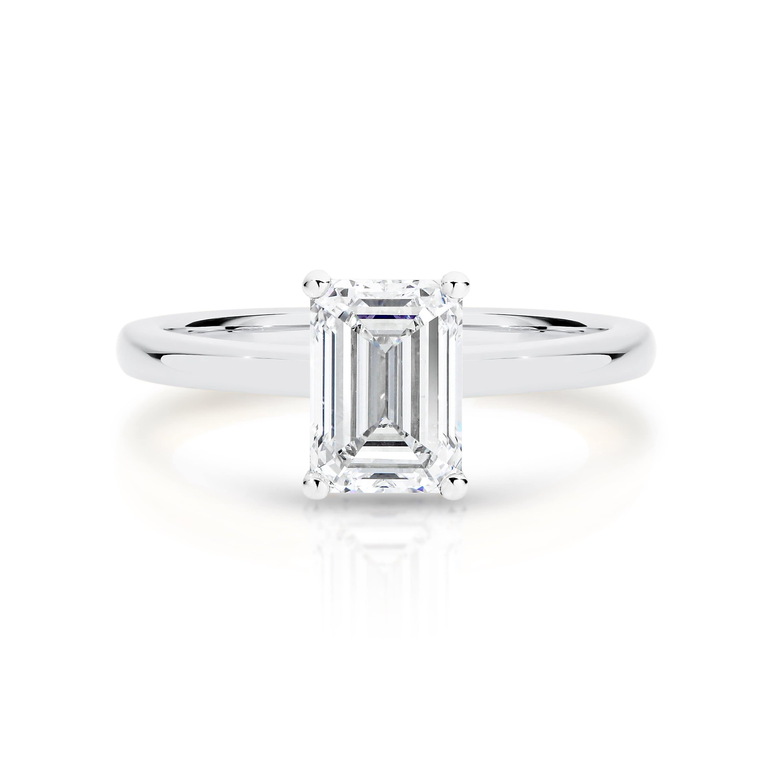 The Solitaire Emerald Cut Diamond Engagement Ring - Matthews Jewellers