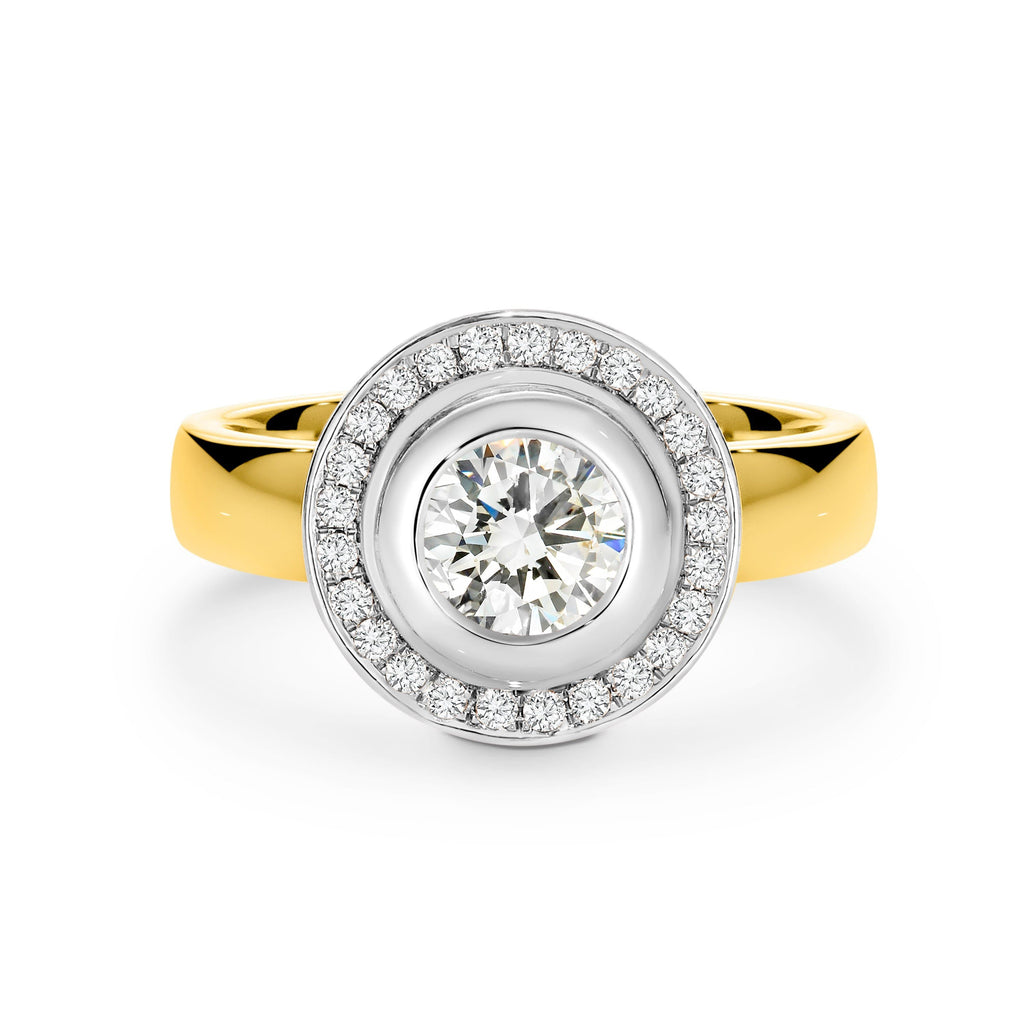 The Leah Diamond Ring with Halo - Matthews Jewellers