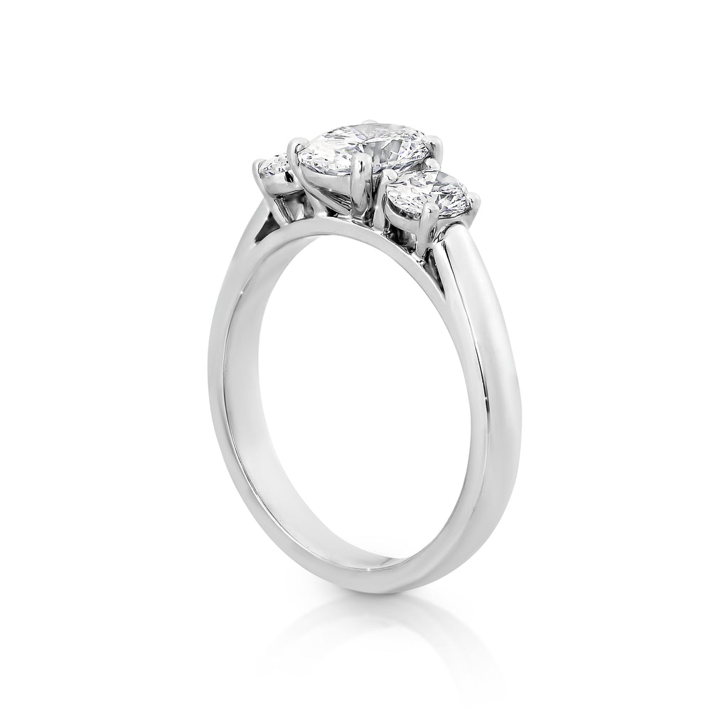 The Trilogy Oval Diamond Engagement Ring - Matthews Jewellers