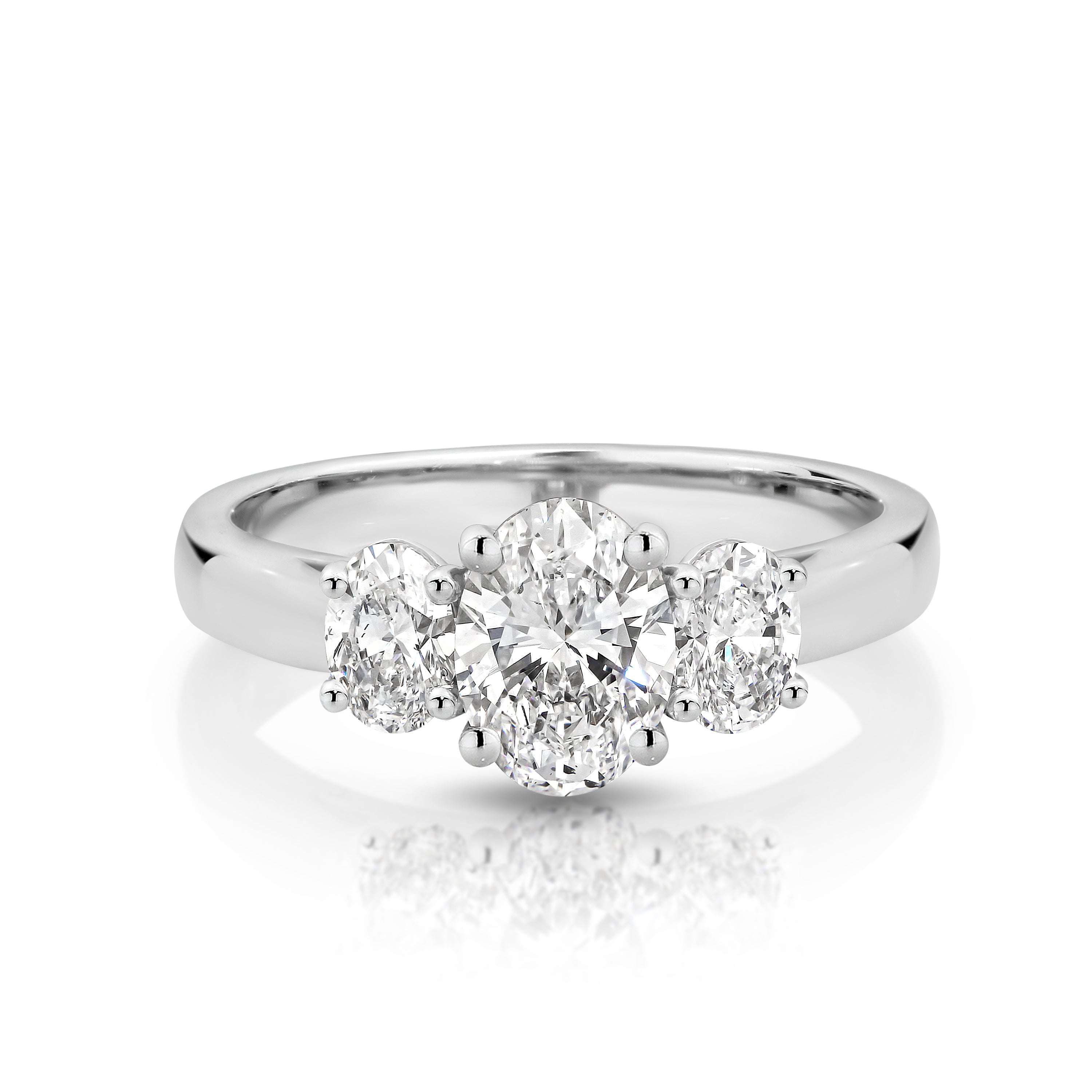 The Trilogy Oval Diamond Engagement Ring - Matthews Jewellers