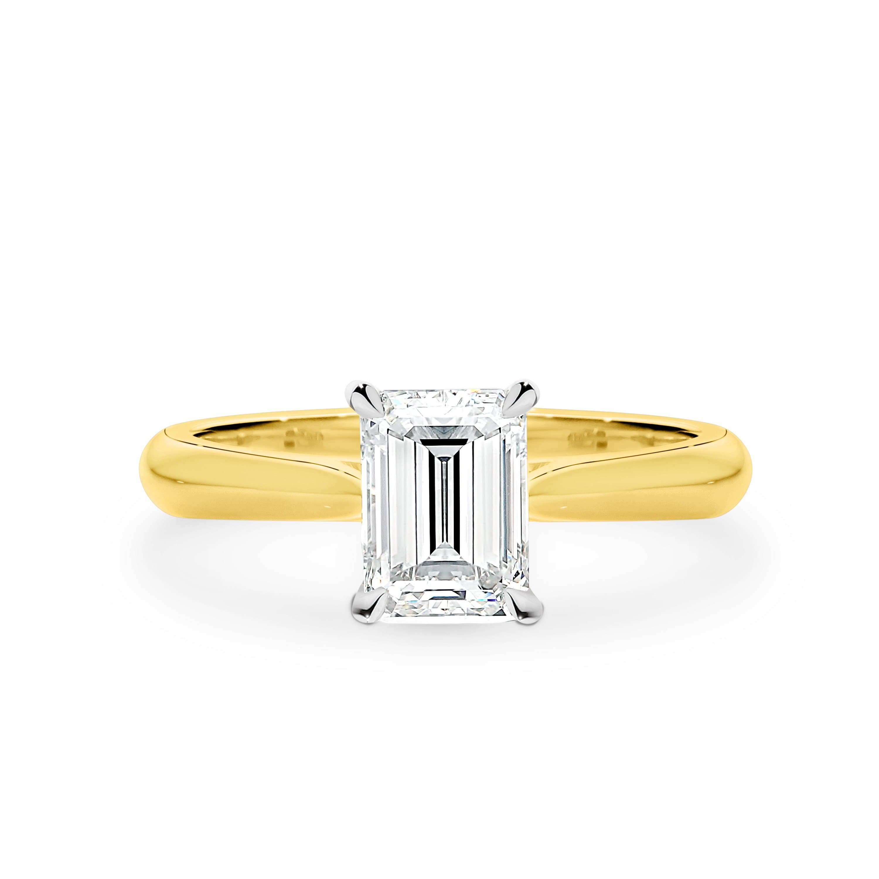The Solitaire Emerald Shape Diamond Engagement Ring - Matthews Jewellers