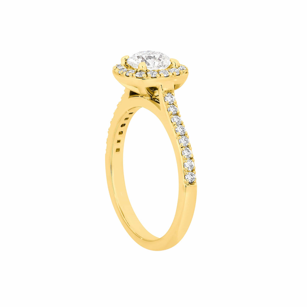The Nova Cushion Shape Diamond Halo Engagement Ring - Matthews Jewellers