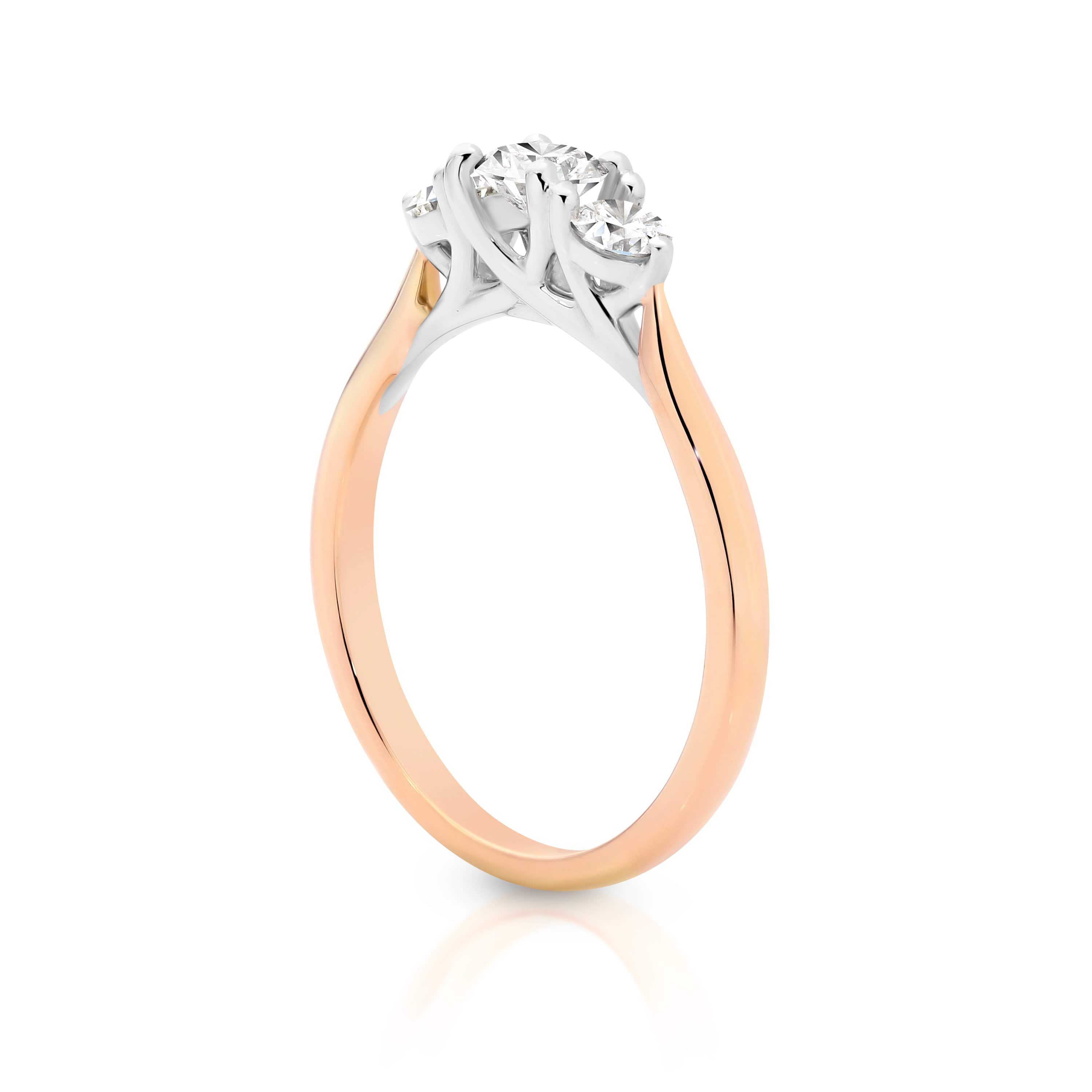 The Trilogy Round Diamond Engagement Ring - Matthews Jewellers