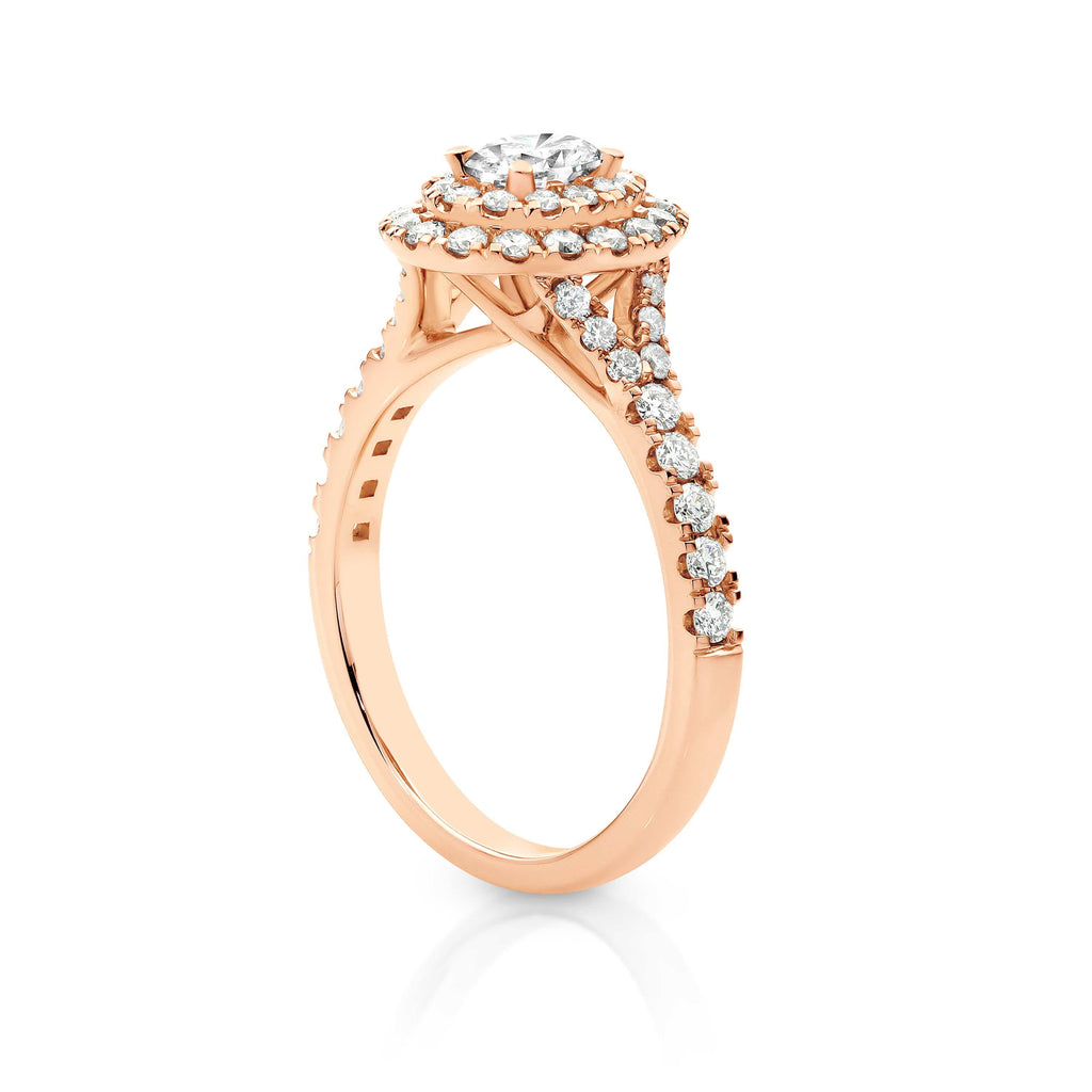 The Aurora Oval Double Halo Diamond Engagement Ring - Matthews Jewellers