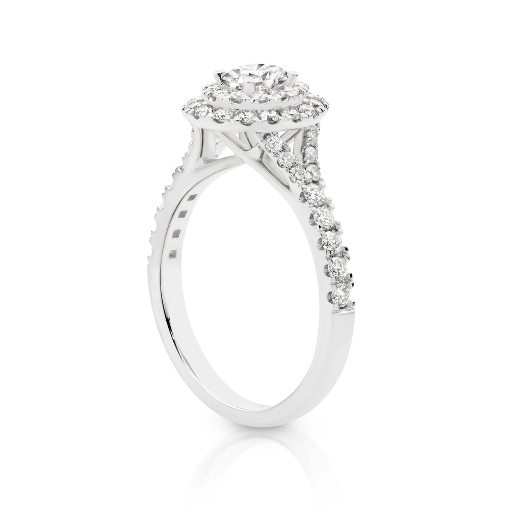 The Aurora Oval Double Halo Diamond Engagement Ring - Matthews Jewellers