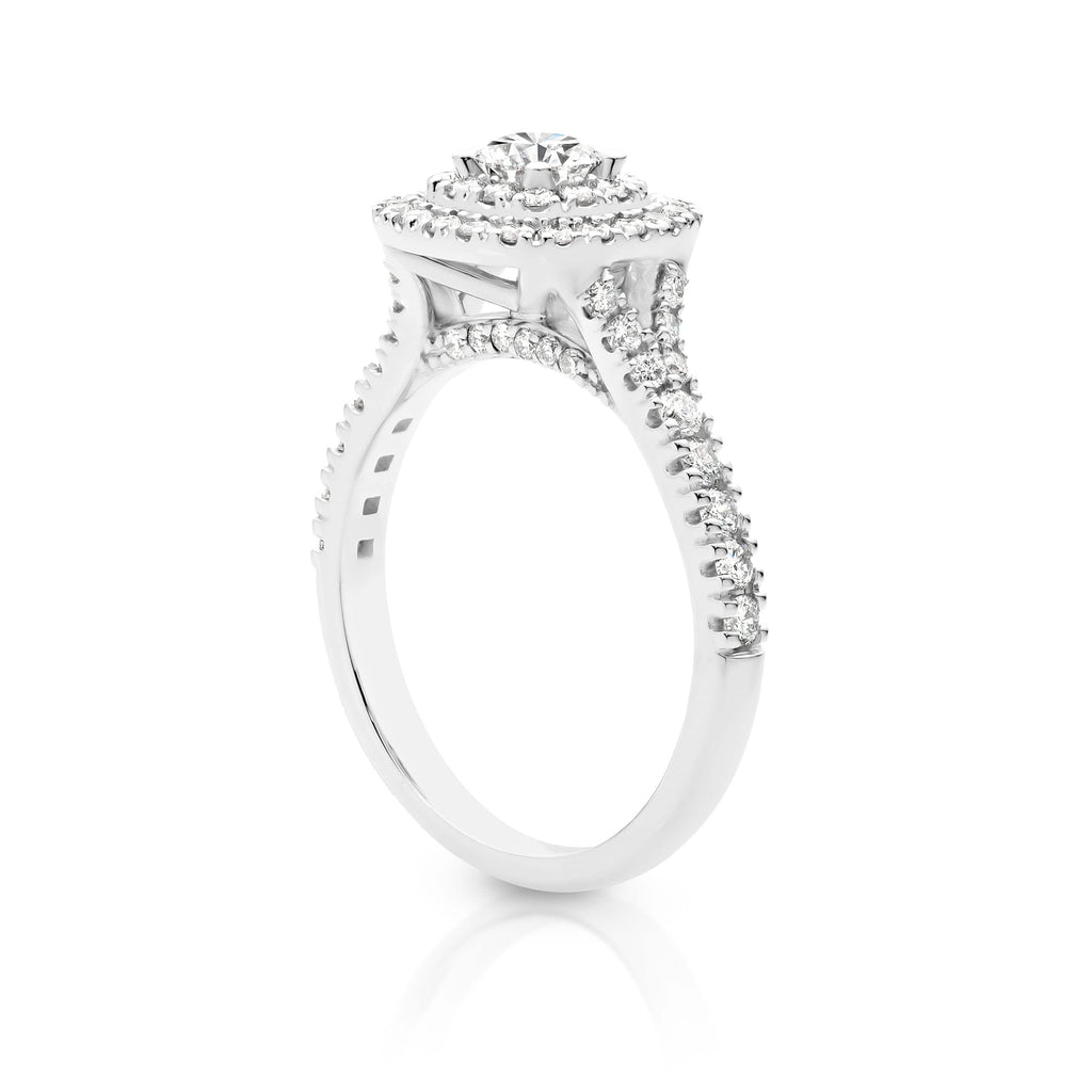 The Aurora Cushion Double Halo Diamond Engagement Ring - Matthews Jewellers