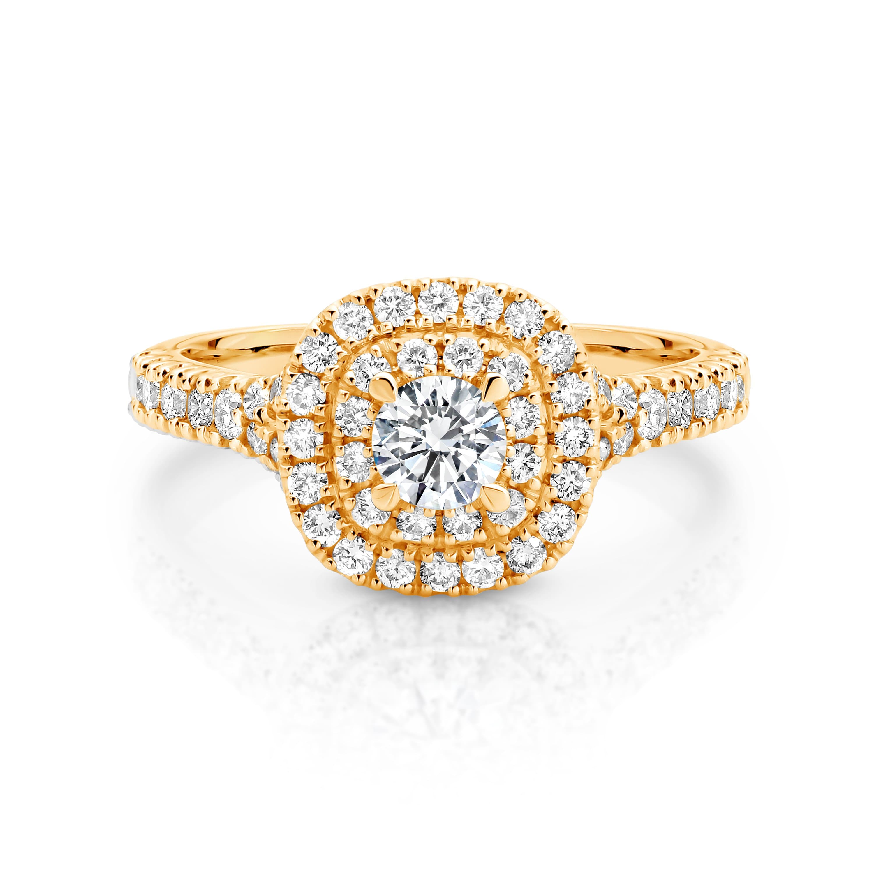 The Aurora Cushion Double Halo Diamond Engagement Ring - Matthews Jewellers