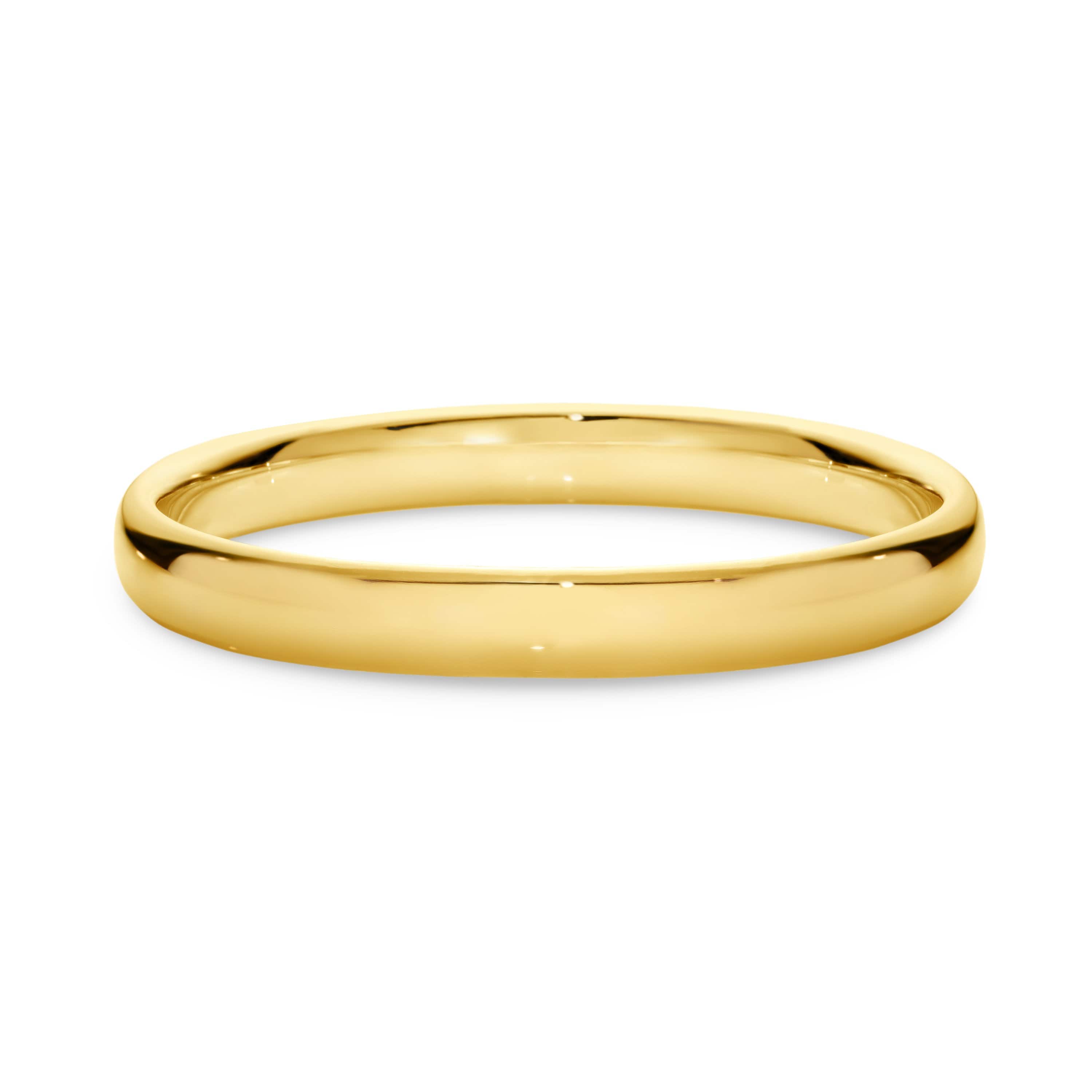 Silver Filled Oval Gold Bangle - Matthews Jewellers